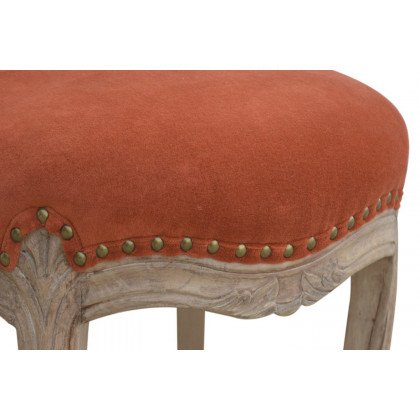 Artisan Studded Chair - Velvet, Brick Red
