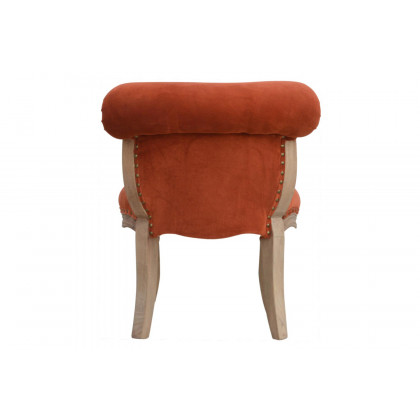 Artisan Studded Chair - Velvet, Brick Red