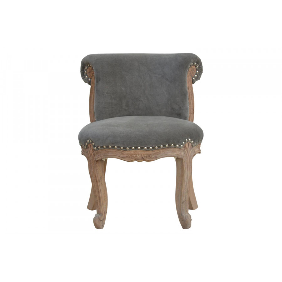 Artisan Studded Chair - Velvet, Gray