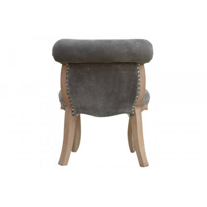 Artisan Studded Chair - Velvet, Gray