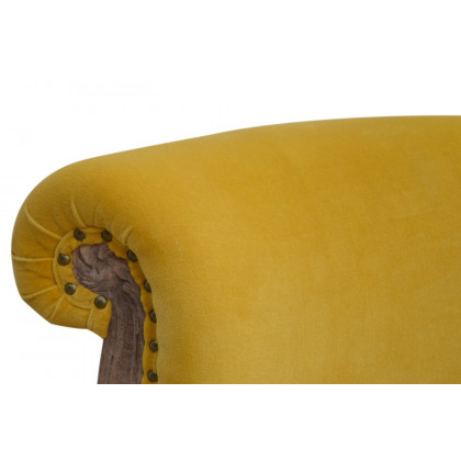 Artisan Studded Chair - Velvet, Mustard