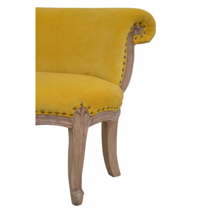 Artisan Studded Chair - Velvet, Mustard