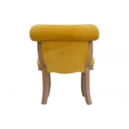 Artisan Studded Chair - Velvet, Mustard