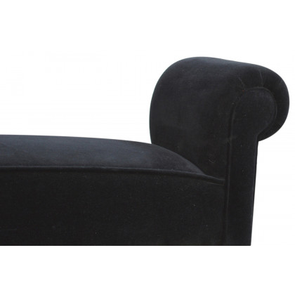 Artisan Bedroom Bench - Black, Velvet