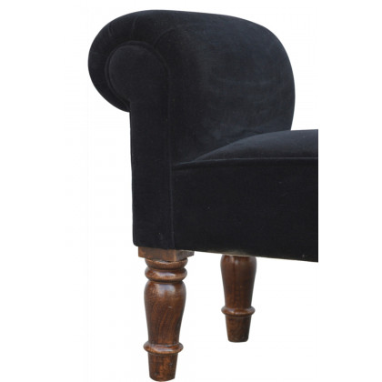 Artisan Bedroom Bench - Black, Velvet