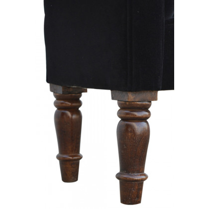 Artisan Bedroom Bench - Black, Velvet