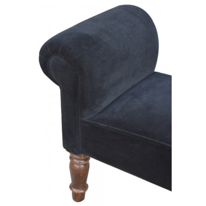 Artisan Bedroom Bench - Black, Velvet