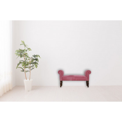 Artisan Bedroom Bench - Pink, Velvet