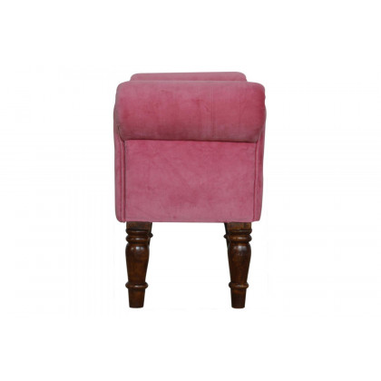 Artisan Bedroom Bench - Pink, Velvet