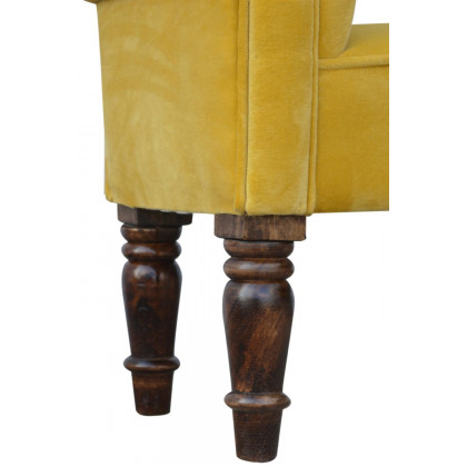 Artisan Bedroom Bench - Mustard, Velvet