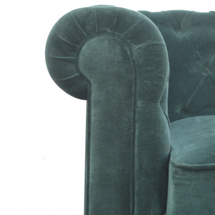 Artisan Chesterfield Sofa with 2 Seater - Emerald Green, Velvet