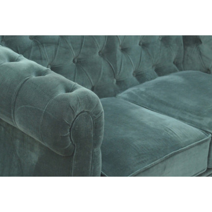 Artisan Chesterfield Sofa with 2 Seater - Emerald Green, Velvet