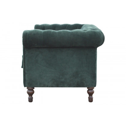 Artisan Chesterfield Sofa with 2 Seater - Emerald Green, Velvet