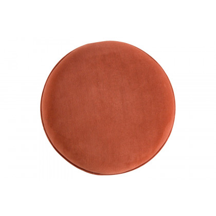 Artisan Nordic Style Footstool - Brick Red, Velvet