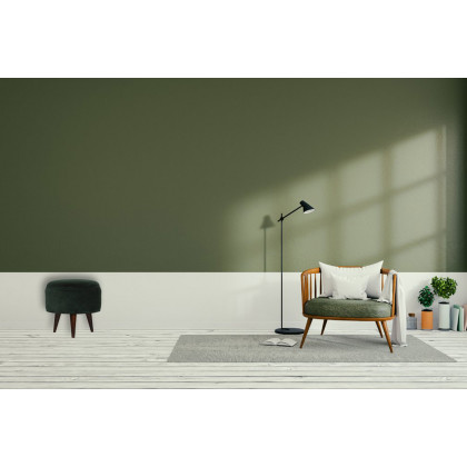 Artisan Nordic Style Footstool - Emerald Green, Velvet