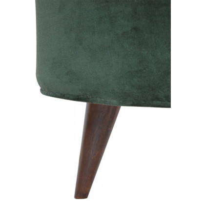 Artisan Nordic Style Footstool - Emerald Green, Velvet