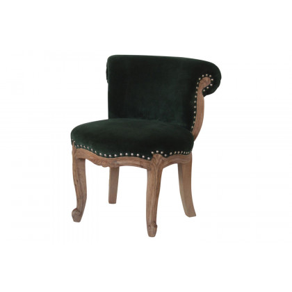Artisan Studded Chair - Velvet, Emerald Green