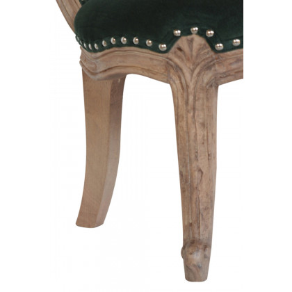 Artisan Studded Chair - Velvet, Emerald Green