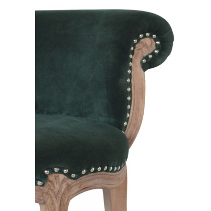 Artisan Studded Chair - Velvet, Emerald Green