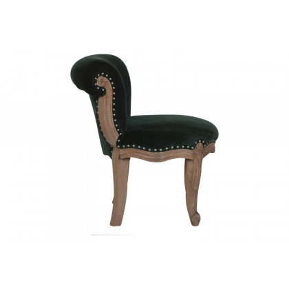 Artisan Studded Chair - Velvet, Emerald Green
