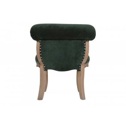 Artisan Studded Chair - Velvet, Emerald Green