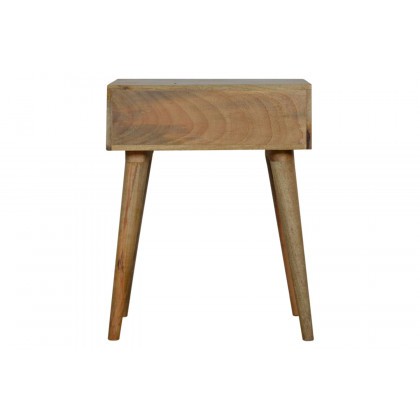 Artisan Bone Inlay Bedside with 1 Drawers - Oak-ish, Scandinavian