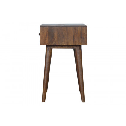 Artisan Brass Inlay Chevron Bedside