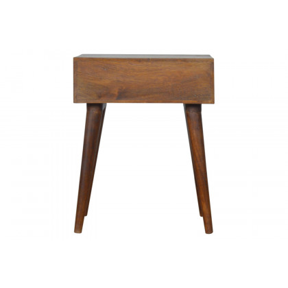 Artisan Brass Inlay Chevron Bedside
