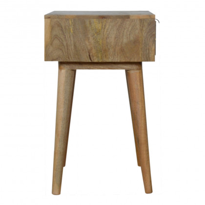 Artisan - Inlay Nightstand in Sleek Cement, Brass