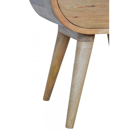 Artisan Circular Open Slot Bedside - Oak-ish