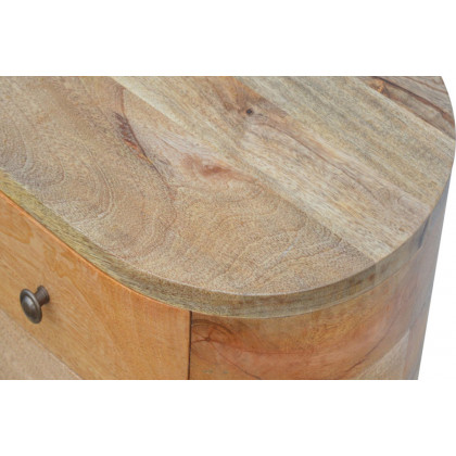 Artisan Rounded Bedside Table Bedside w/o Reading Light - Oak-ish