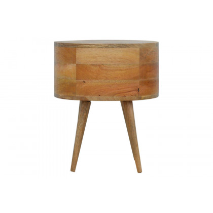 Artisan Rounded Bedside Table Bedside w/o Reading Light - Oak-ish