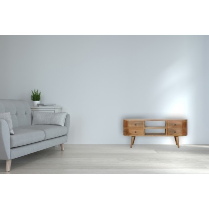 Artisan Rounded Entertainment Unit - Oak-ish
