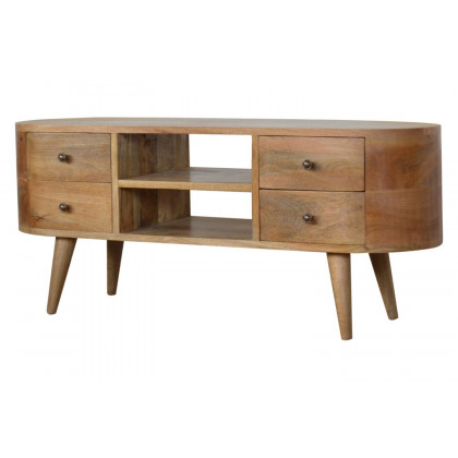 Artisan Rounded Entertainment Unit - Oak-ish