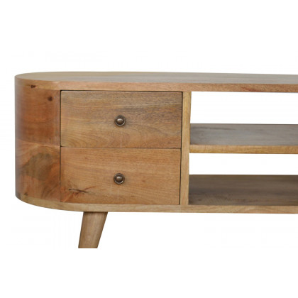 Artisan Rounded Entertainment Unit - Oak-ish