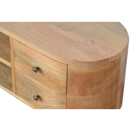 Artisan Rounded Entertainment Unit - Oak-ish