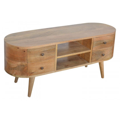 Artisan Rounded Entertainment Unit - Oak-ish