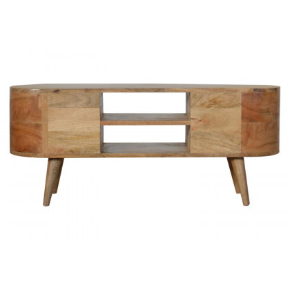 Artisan Rounded Entertainment Unit - Oak-ish
