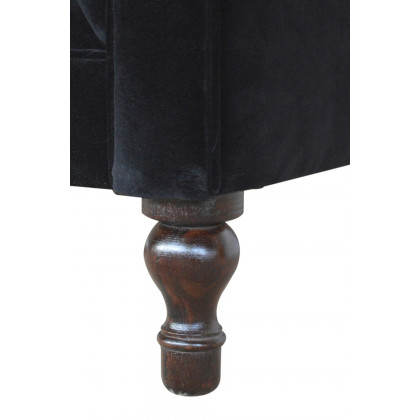 Artisan Chesterfield Sofa with 2 Seater - Black, Velvet