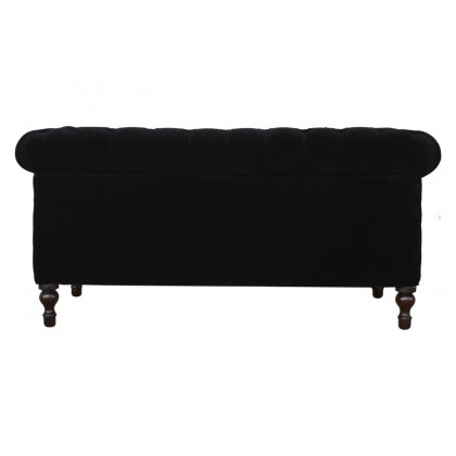 Artisan Chesterfield Sofa with 2 Seater - Black, Velvet
