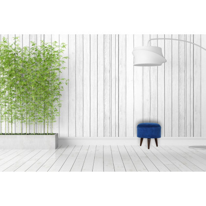 Artisan Nordic Style Footstool - Royal Blue, Velvet