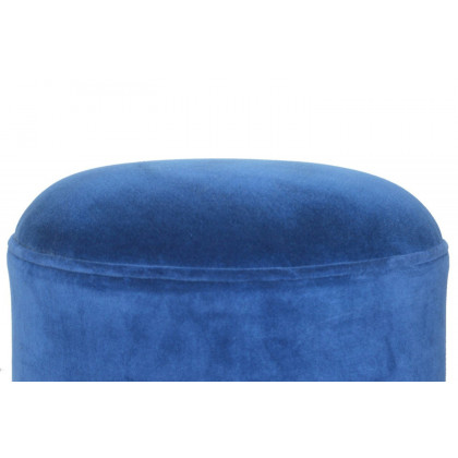 Artisan Nordic Style Footstool - Royal Blue, Velvet