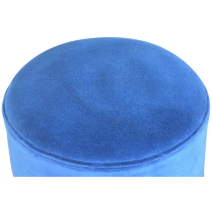 Artisan Nordic Style Footstool - Royal Blue, Velvet
