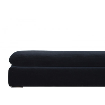 Artisan Bench with Castor Legs - Black, Velvet