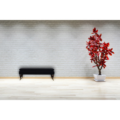 Artisan Bench with Castor Legs - Black, Velvet