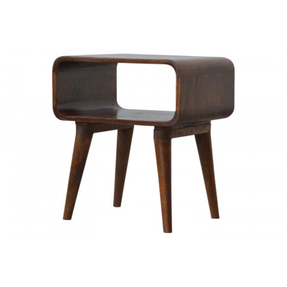 Artisan Curved Open Bedside - Chestnut