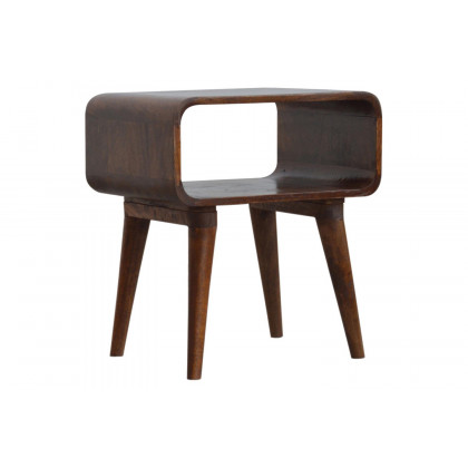 Artisan Curved Open Bedside - Chestnut