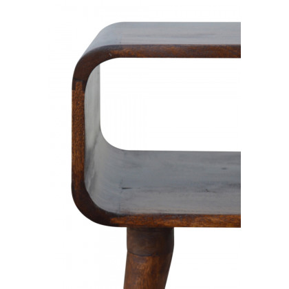 Artisan Curved Open Bedside - Chestnut