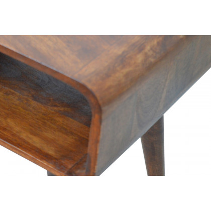 Artisan Curved Open Bedside - Chestnut