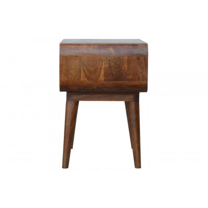 Artisan Curved Open Bedside - Chestnut